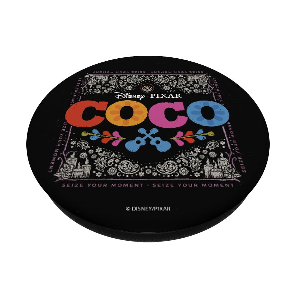 Disney Pixar Coco Logo PopSockets Standard PopGrip - Swappable Phone Grip & Stand for iPhone, Samsung, Smartphones - Perfect for Selfies, Watching Videos, and Secure Phone Handling