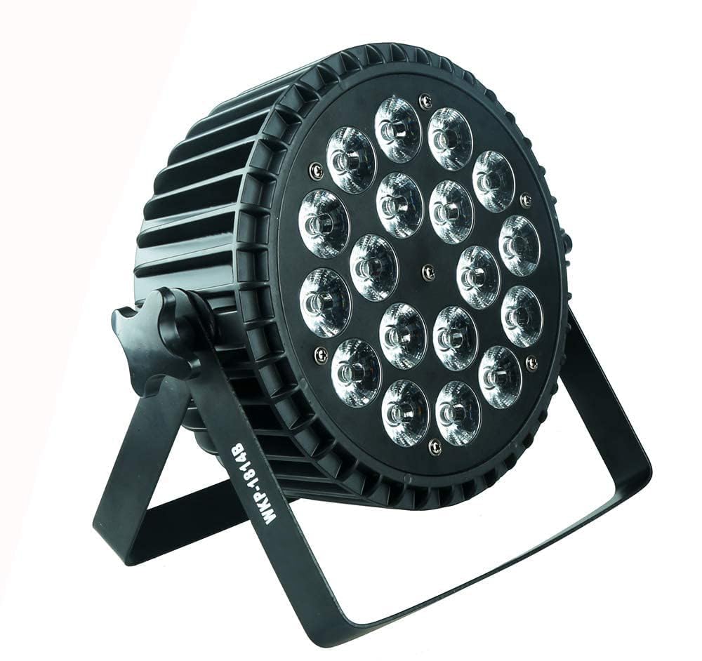 18x12W LED RGBW Par Can Lights - 4-in-1 DMX Stage Wash Light with Sound Activation | Professional DJ Uplighting for Weddings, Parties & Disco Events
