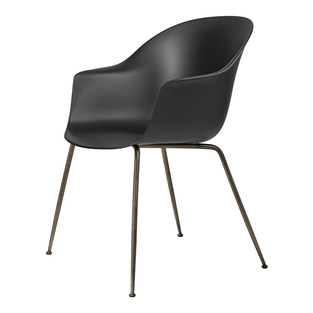 Modern Bat Dining Chair with Conic Base - Unupholstered Wooden Seat for Kitchen, Dining Room & Restaurant - Stylish & Comfortable Seating Solution