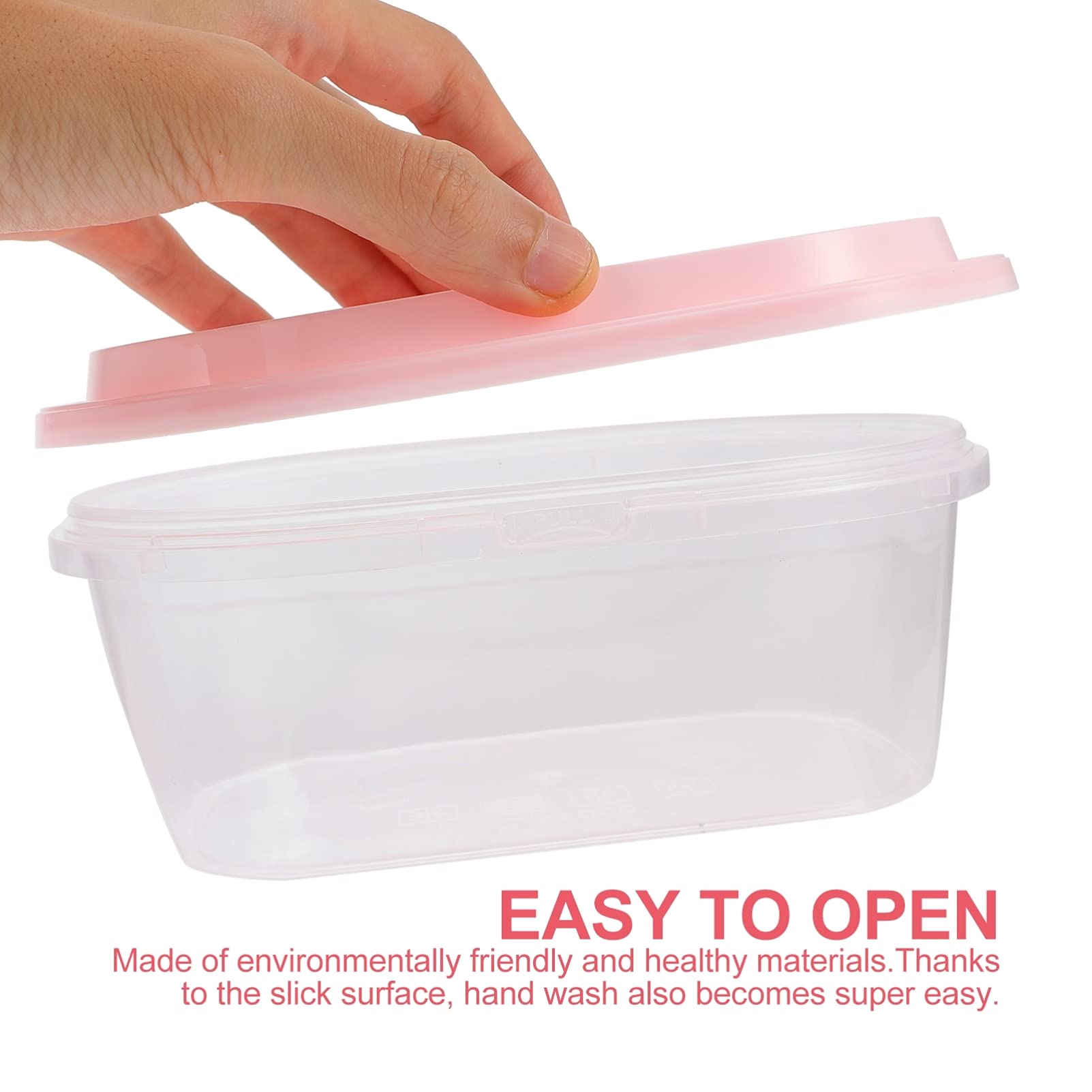 YARNOW 2-Piece Oval Ice Cream Storage Containers with Lids - Leakproof Freezer-Safe Containers for Homemade Ice Cream, Cake Storage & Kitchen Organization (Pink) | Perfect for Home Baking, Party Desserts & Long-Term Freezer Storage