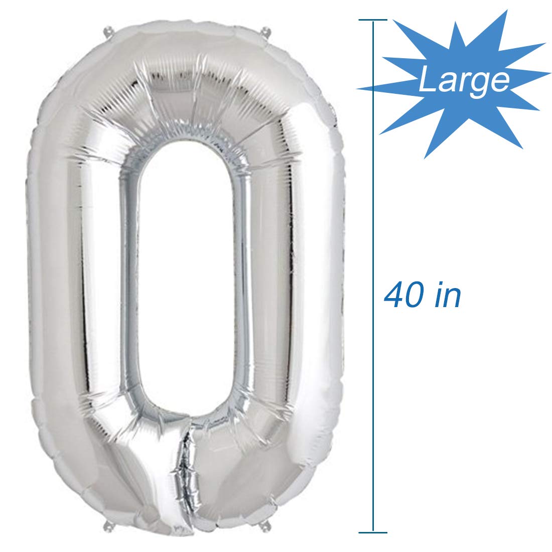 Tellpet Silver Number 70 Balloons - 40 Inch Large Foil Balloons for 70th Birthday Party Decorations, Anniversary Celebrations & Milestone Events