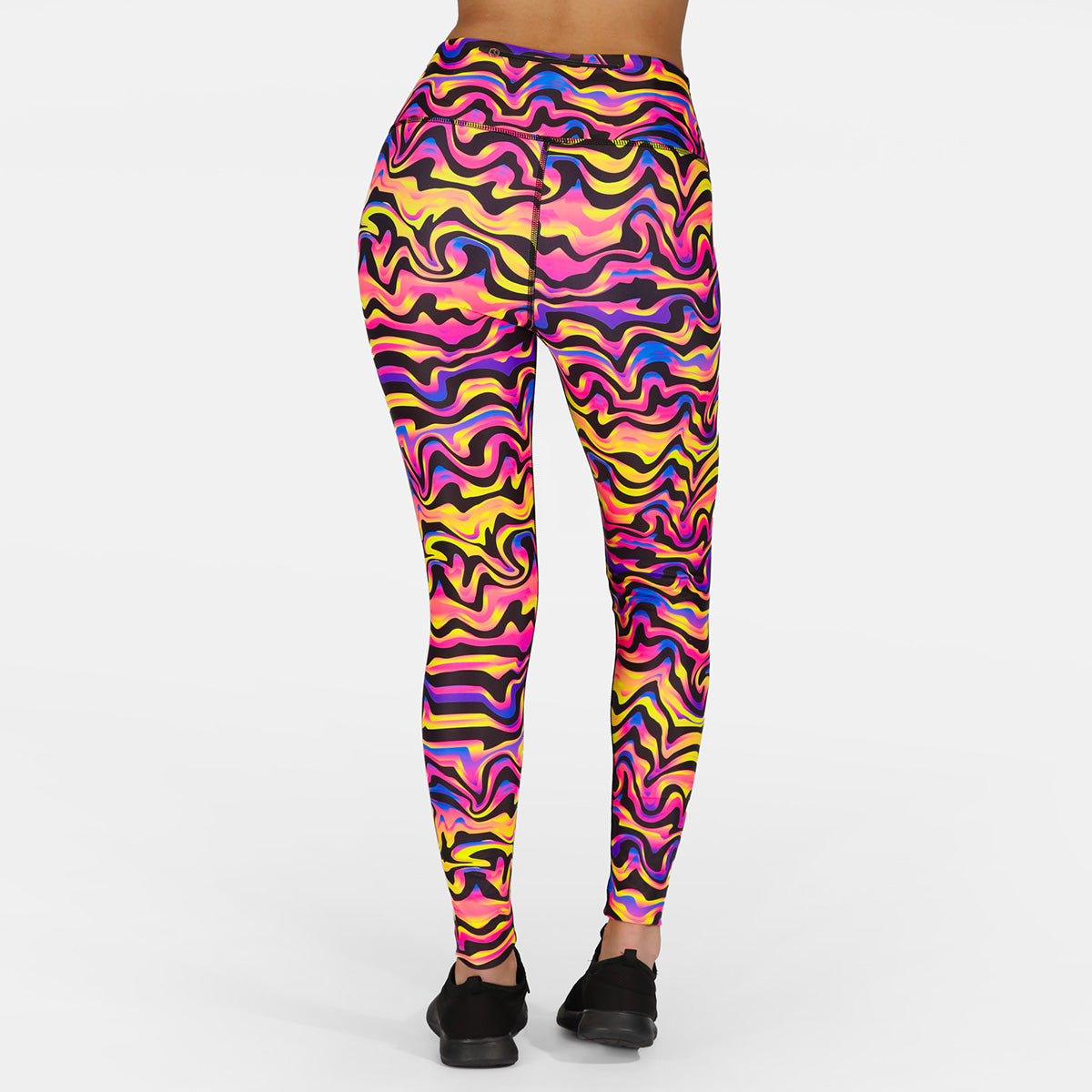 Coral Waves High Waist Yoga Leggings for Women - Comfortable Workout Pants, Tummy Control, 4-Way Stretch - Perfect for Yoga, Running, Gym & Lounge Wear