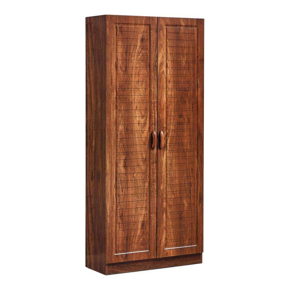 Jimenez Tall Wooden Shoe Cabinet - 3-Tier Storage Organizer for Entryway, Hallway & Closet - Solid Wood Shoe Rack with Sliding Doors for Home & Office Organization