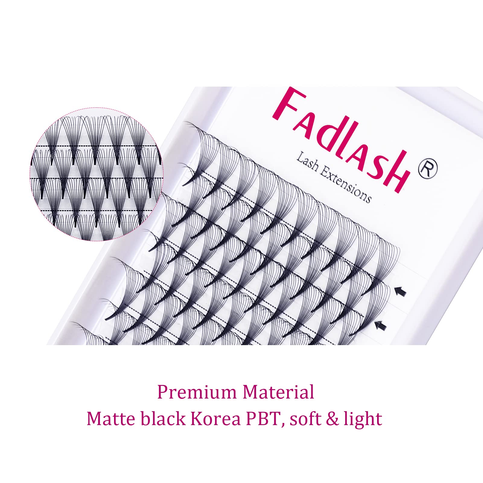 10D Premade Volume Eyelash Extensions - .05 & .07 Thickness - Pointed Base Middle Stem - Professional Eyelash Extension Supplies (10D-0.07-C, 13mm) - Perfect for Salon, Bridal & Special Occasion Makeup