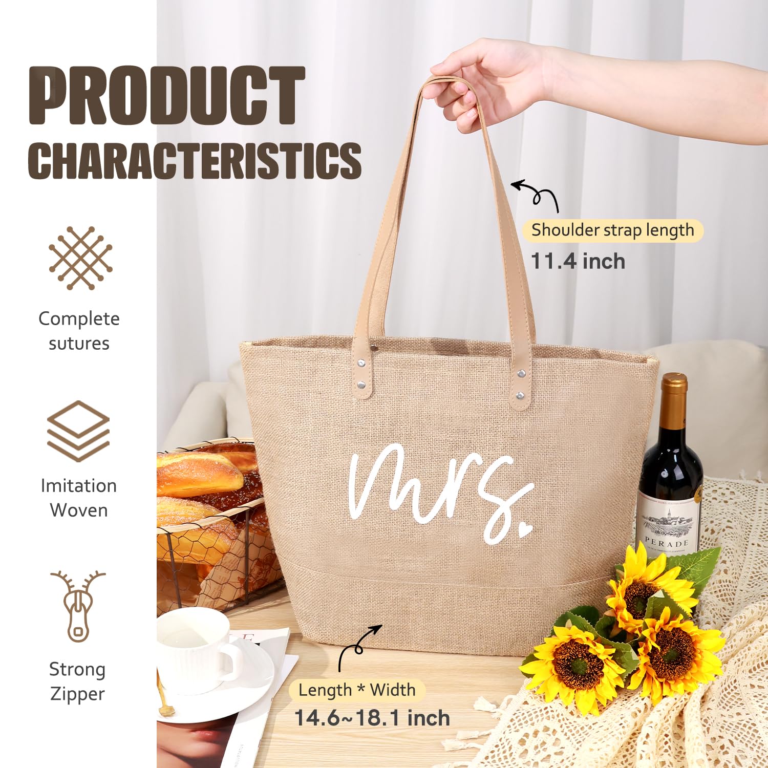 hatisan Large Jute Beach Bag for Women - Woven Straw Tote Shoulder Handbag Boho Bag for Summer Vacation, Pool Party, and Travel