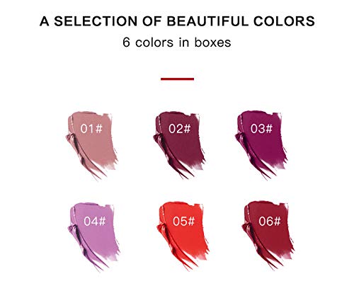 6 Color Velvet Matte Liquid Lip Gloss - Waterproof Long Lasting Lipstick with Non-Sticky Finish | Perfect for Parties, Date Nights & Everyday Wear