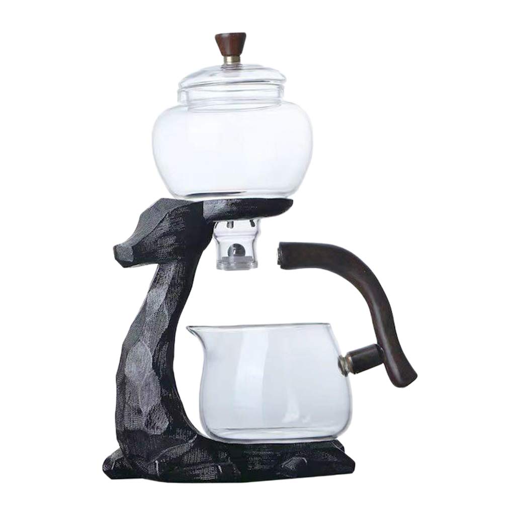 YANMAN Kung Fu Glass Tea Set - Easy to Clean Home & Kitchen Decor, Desktop Ornament for Living Room, Cafe, and Office | Decorative Figurine & Feng Shui Gift Idea