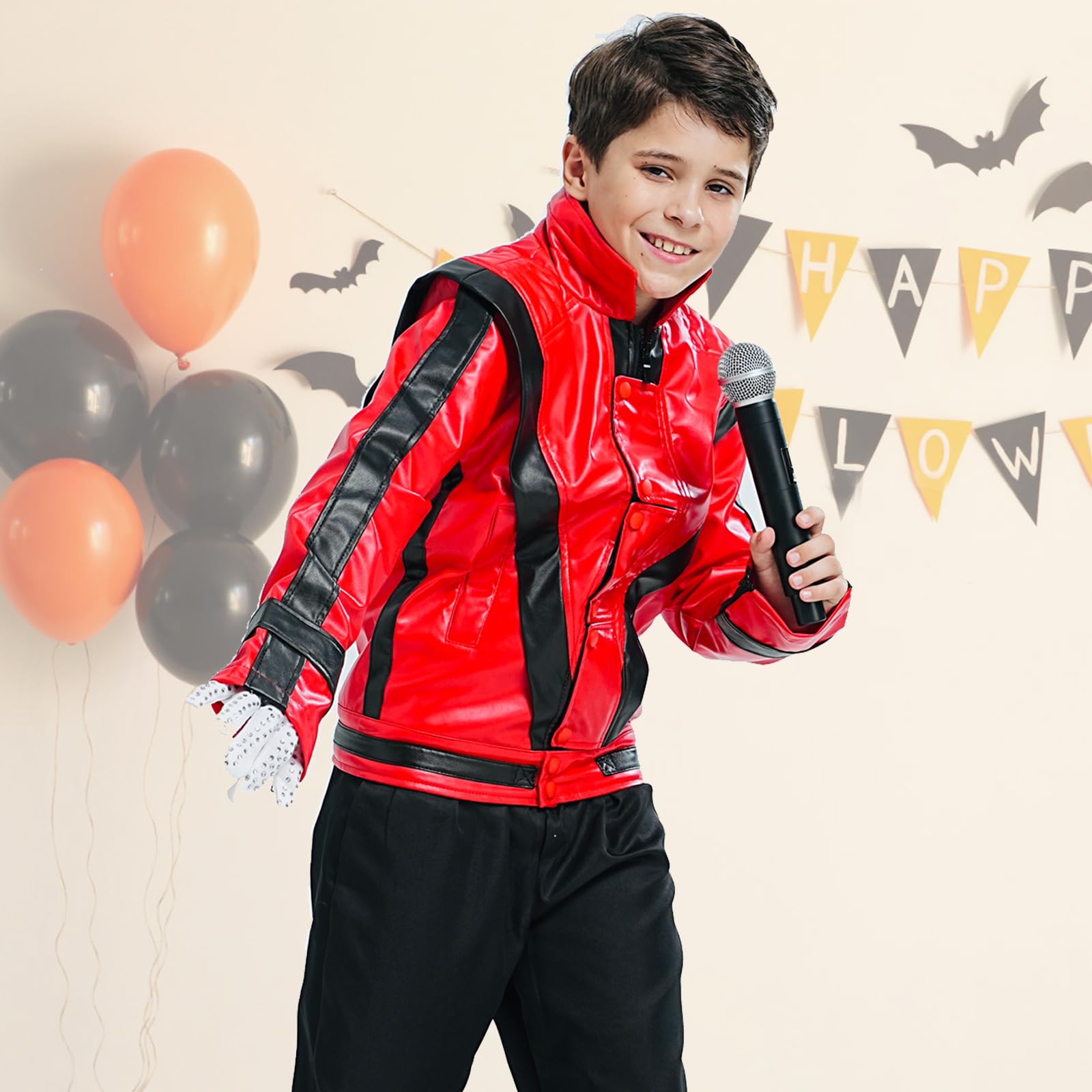 Stylish Red and Black PU Leather Jacket for Cosplay & Fashion | Perfect for Halloween, Costume Parties & Everyday Wear