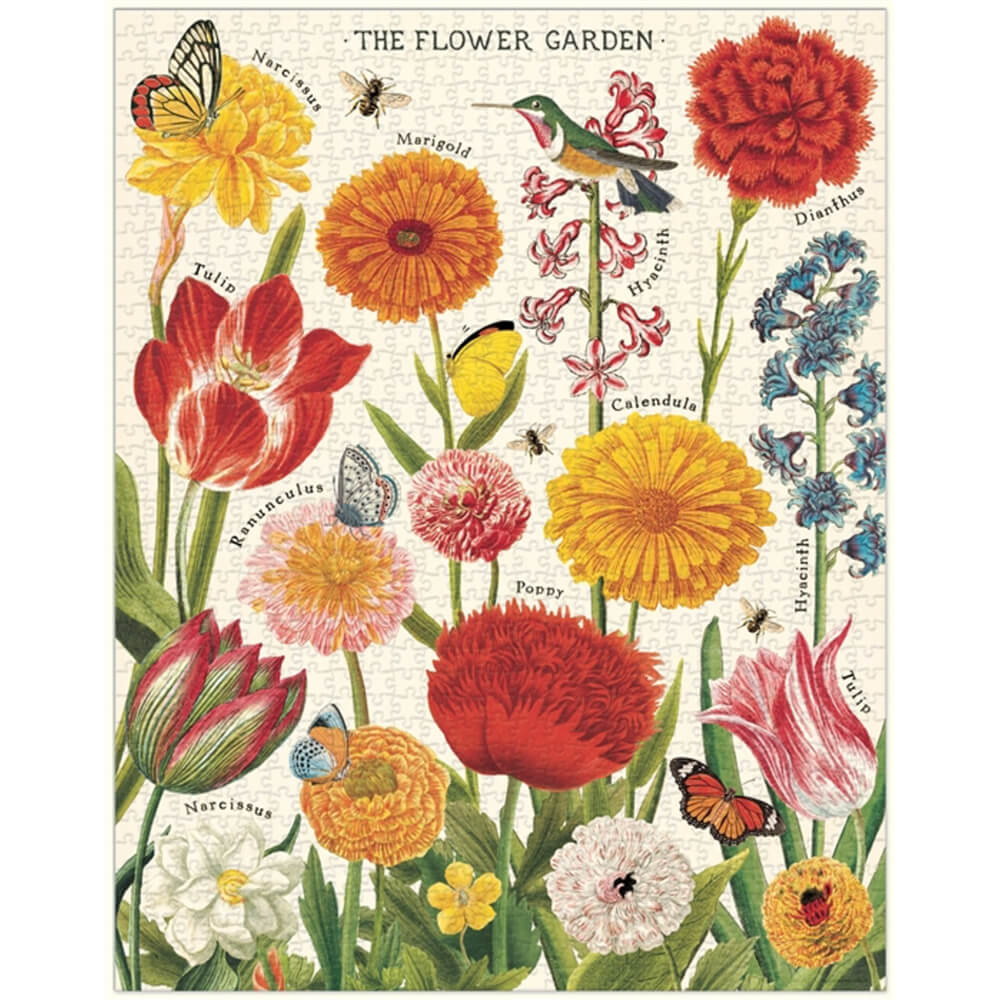 1000 Piece Flower Garden Jigsaw Puzzle for Adults - Beautiful Floral Landscape Puzzle for Relaxation & Home Decor