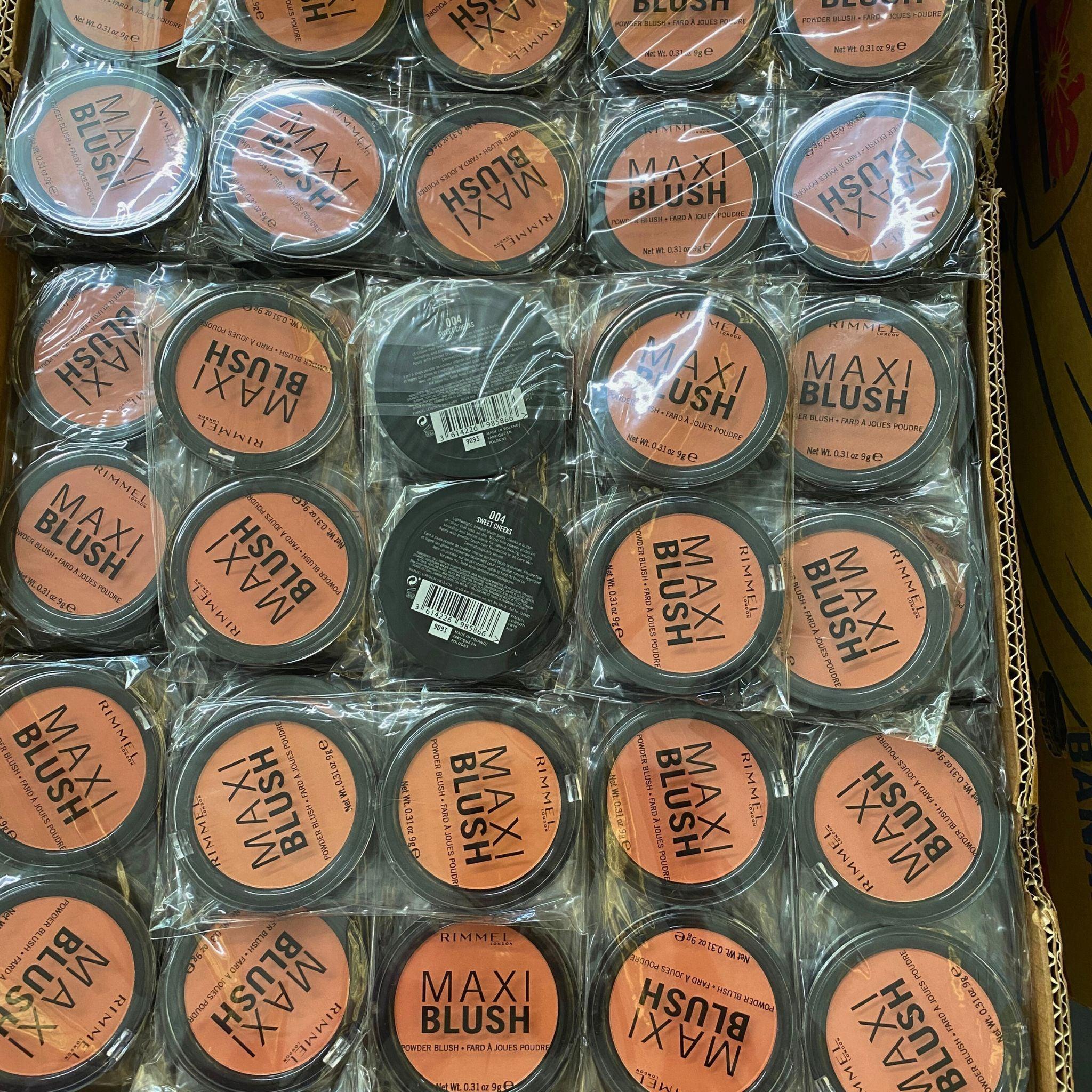 Rimmel Maxi Blush Powder Blush 004 Sweet Cheeks 0.31OZ - 50 Pcs Lot - Natural Flush Makeup for Cheeks & Face - Perfect for Daily Wear, Parties & Professional Makeup Looks