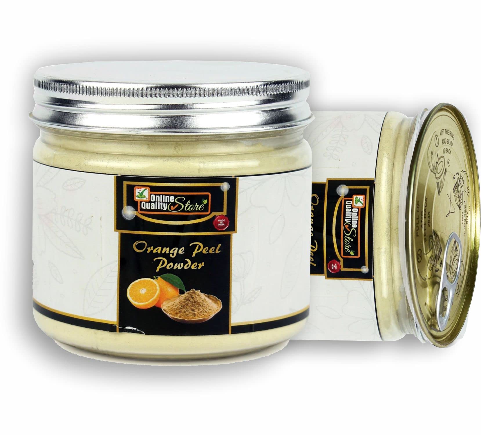 Premium Orange Peel Powder for Skin Brightening & Glowing - 100g Organic & Natural - Perfect for DIY Face Masks & Skincare Routines