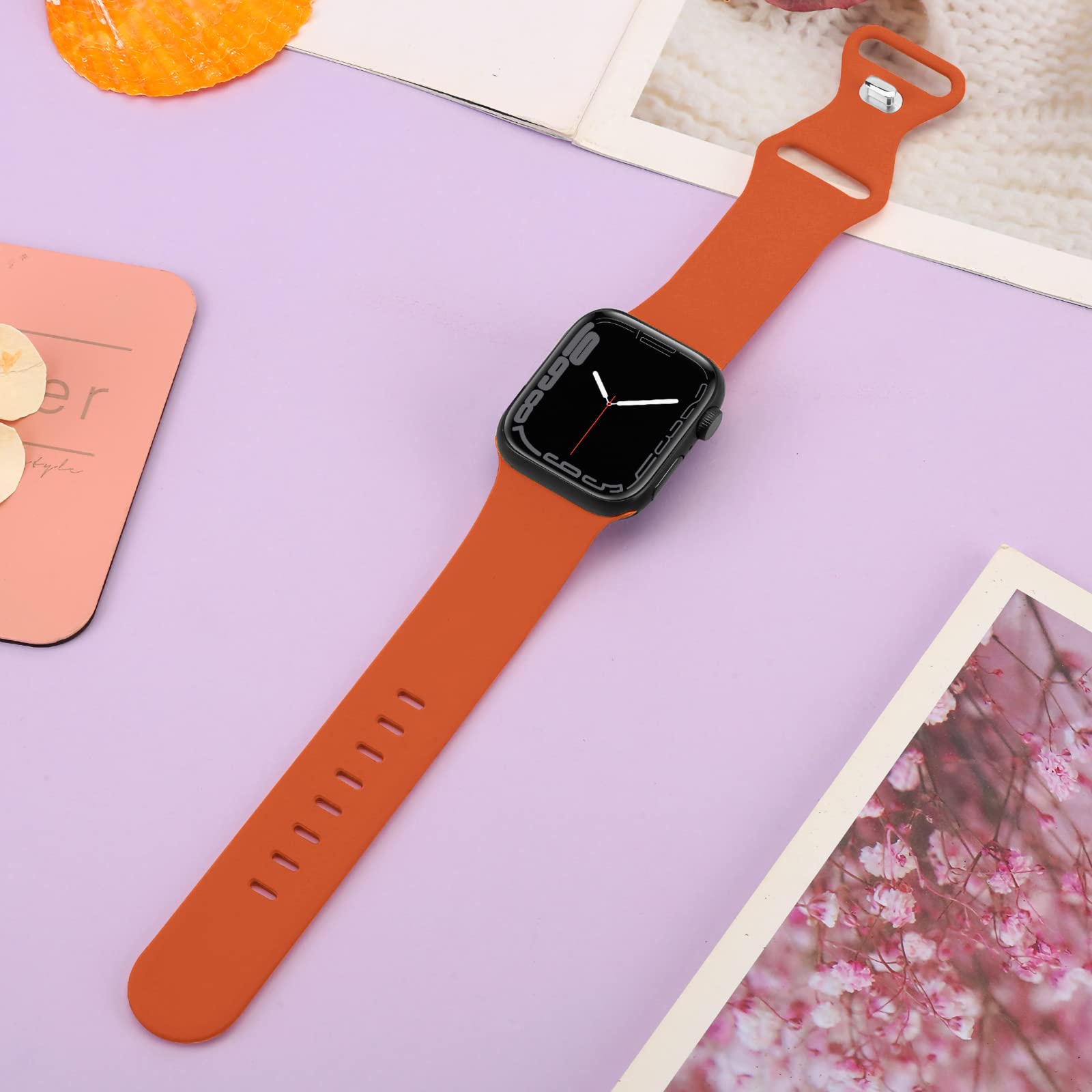 Premium Soft Silicone Sport Replacement Band for Apple Watch Series 1-9, SE, Ultra & Ultra 2 - Compatible with 38mm/40mm/41mm/42mm/44mm/45mm/49mm - Durable & Comfortable Strap for Men & Women - Perfect for Workouts, Running & Everyday Wear