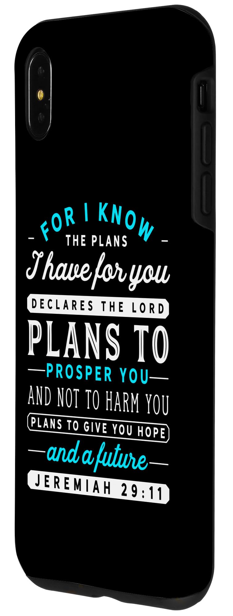 iPhone XS Max Christian Phone Case with Jeremiah 29:11 Bible Verse - Inspirational Scripture Quote Cover for Faith-Based Protection & Daily Encouragement