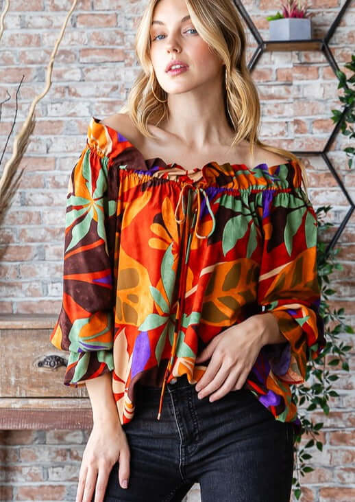 Fall in Paradise Versatile Women's Top - Final Clearance Sale | Perfect for Casual Outings, Beach Vacations & Layering