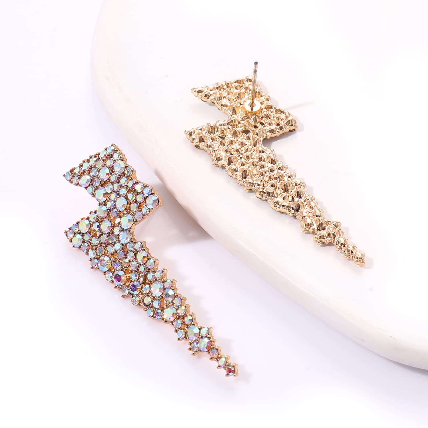 Lightning Bolt Drop Dangle Earrings for Women - Punk Fashion Statement Jewelry with Flash Thunder Hook - Perfect for Concerts, Parties & Gothic Outfits
