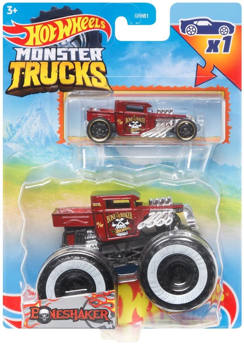 Hot Wheels Monster Trucks Bone Shaker Die-Cast Car - Collectible Toy for Kids & Adults - Perfect for Play, Display & Racing Scenes