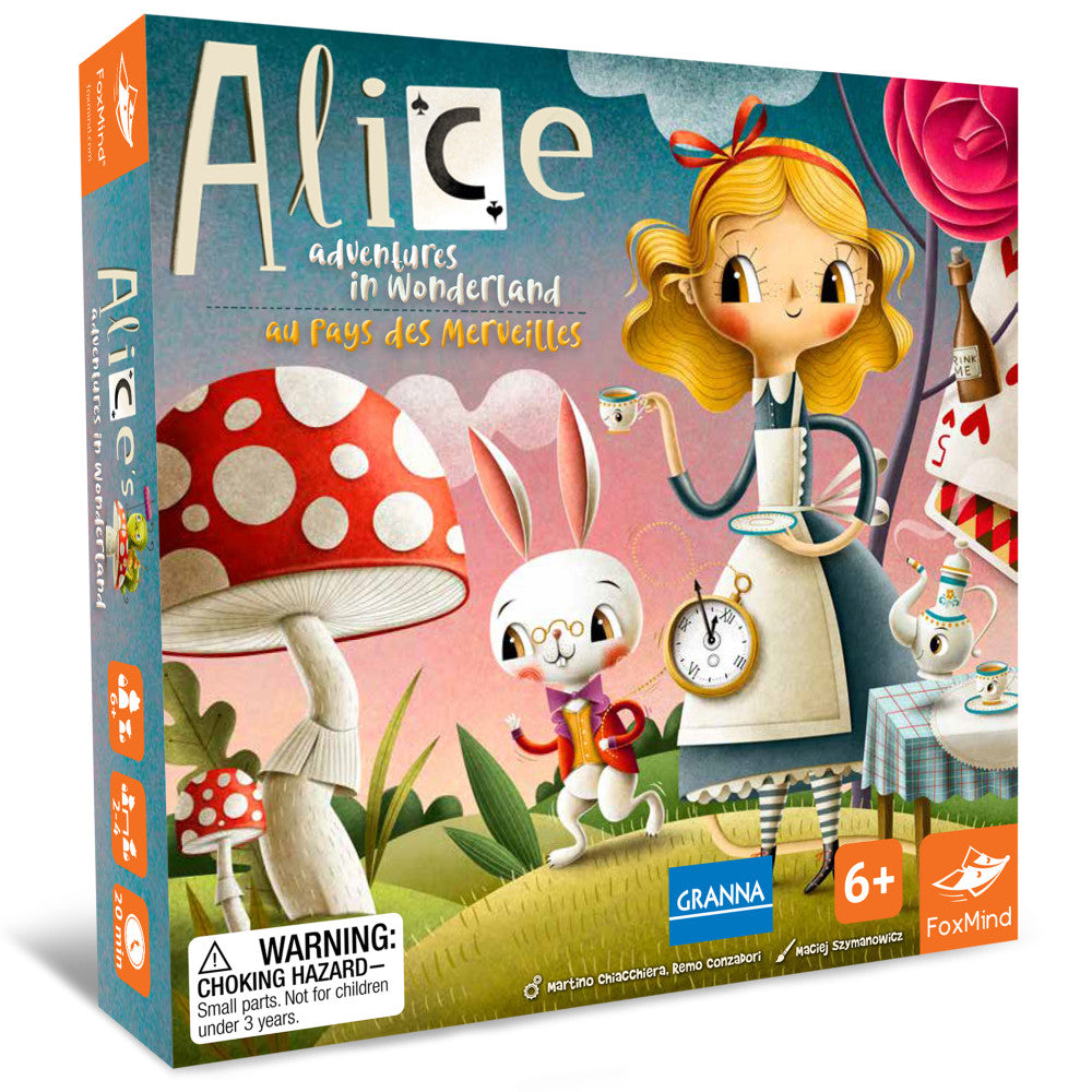 FoxMind Alice's Adventures in Wonderland Board Game for Kids Ages 6+ | Family Strategy Game for Storytelling & Imagination Play