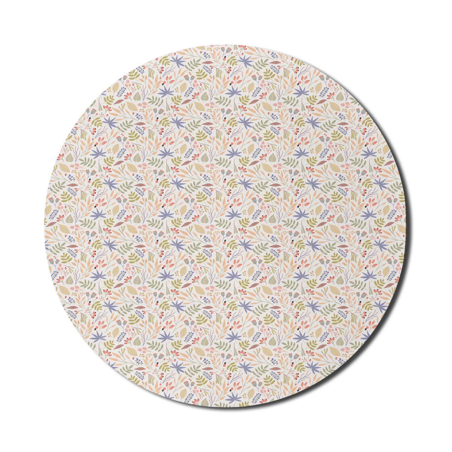 Ambesonne Round Non-Slip Thick Rubber Gaming Mouse Pad - 8