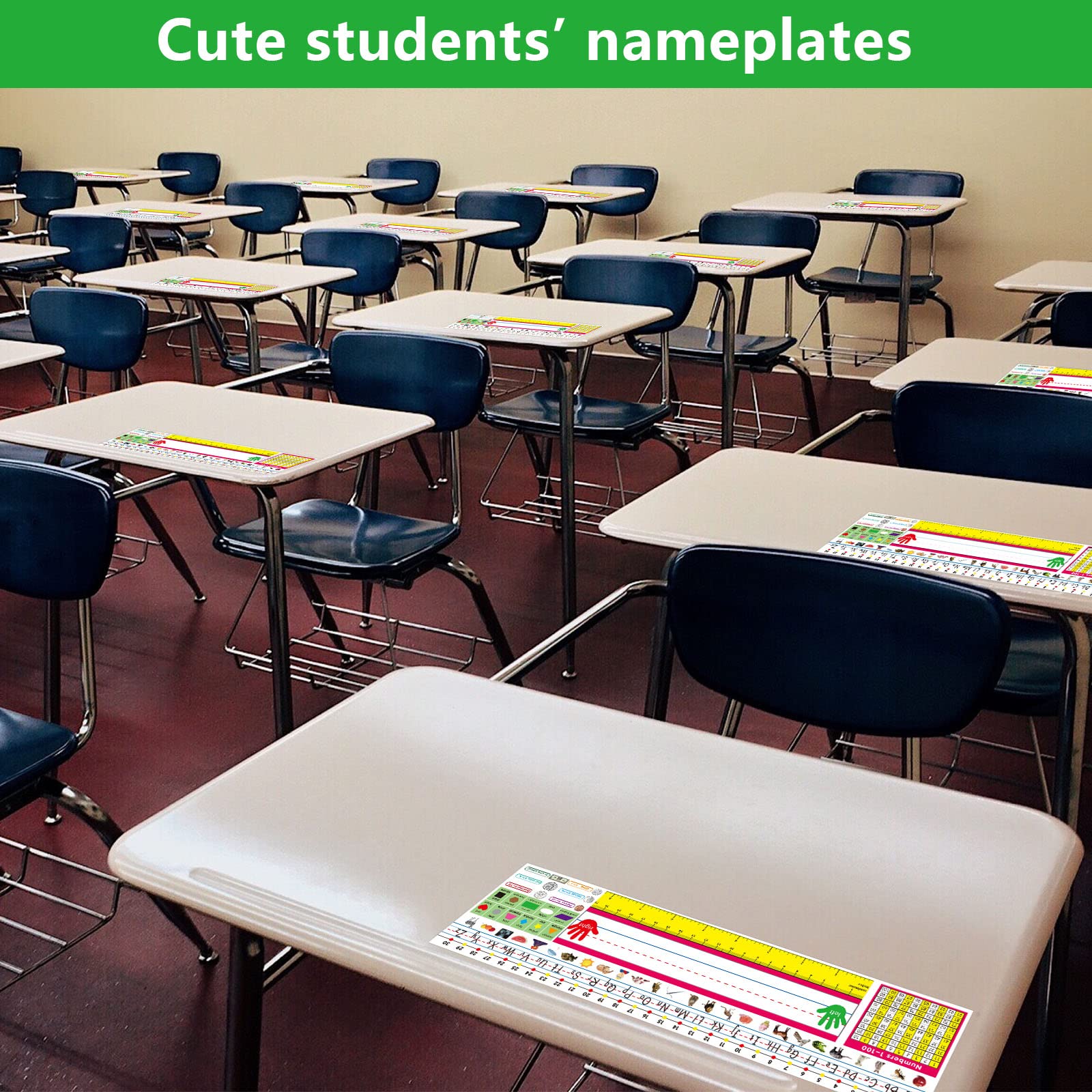 Traditional Manuscript Nameplates for Primary Students - Self-Adhesive Desk Name Plates, Pack of 36 - Perfect for Classroom Organization, Student Desks & Back-to-School Supplies