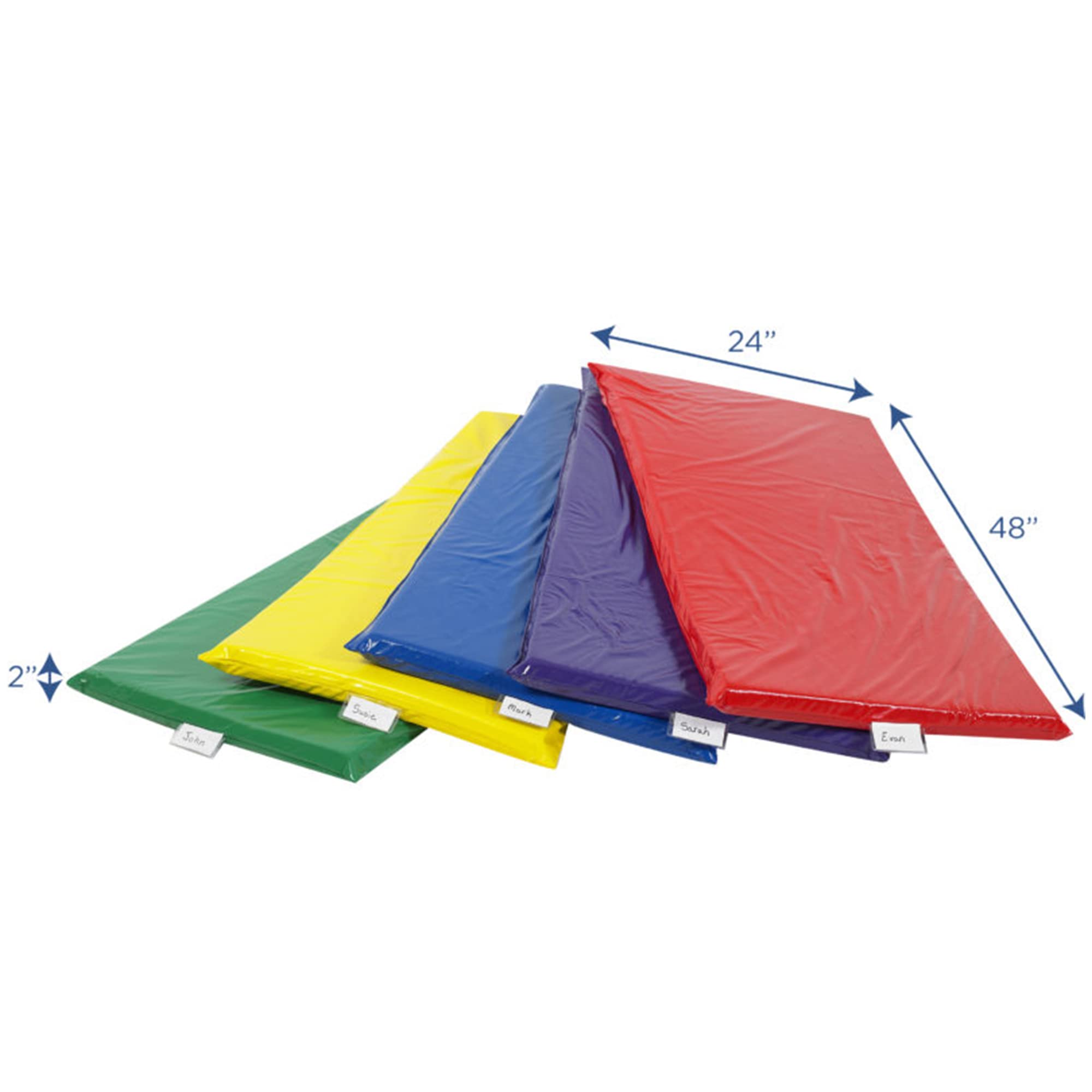 Rainbow Nap Mats for Toddlers - 5-Pack Soft Daycare & Preschool Sleeping Mats for Kids | Perfect for Daycare Centers, Preschool Classrooms & Home Naptime