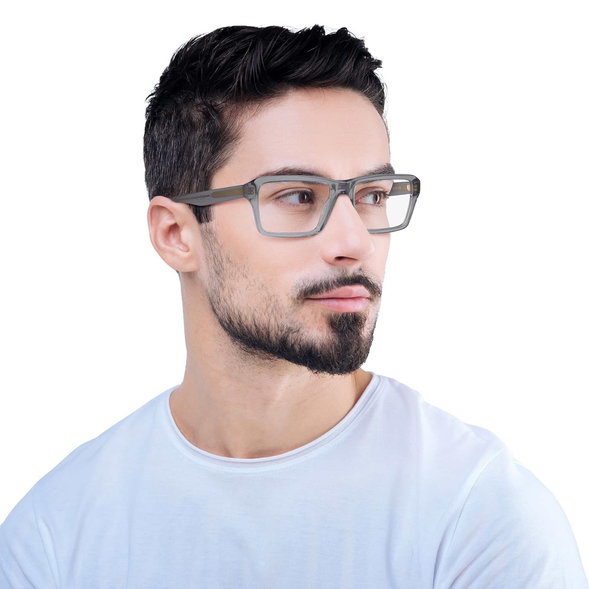 Emporio Armani EA3206 Men's Rectangular Polarized Sunglasses - UV Protection for Driving, Outdoor & Fashion