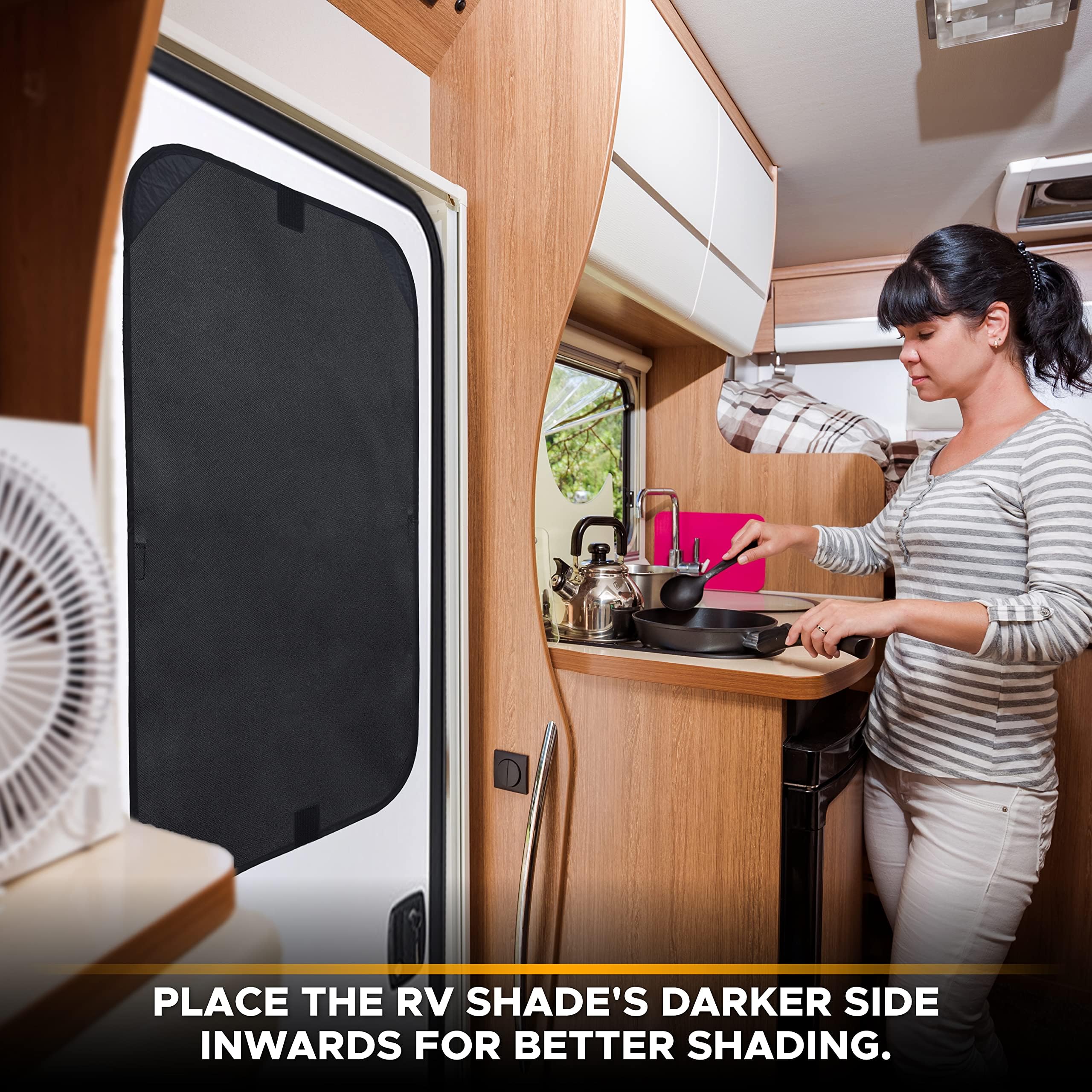 EcoNour RV Window Shade 2 Pack - UV Protection for Travel Trailer & Camper - 16