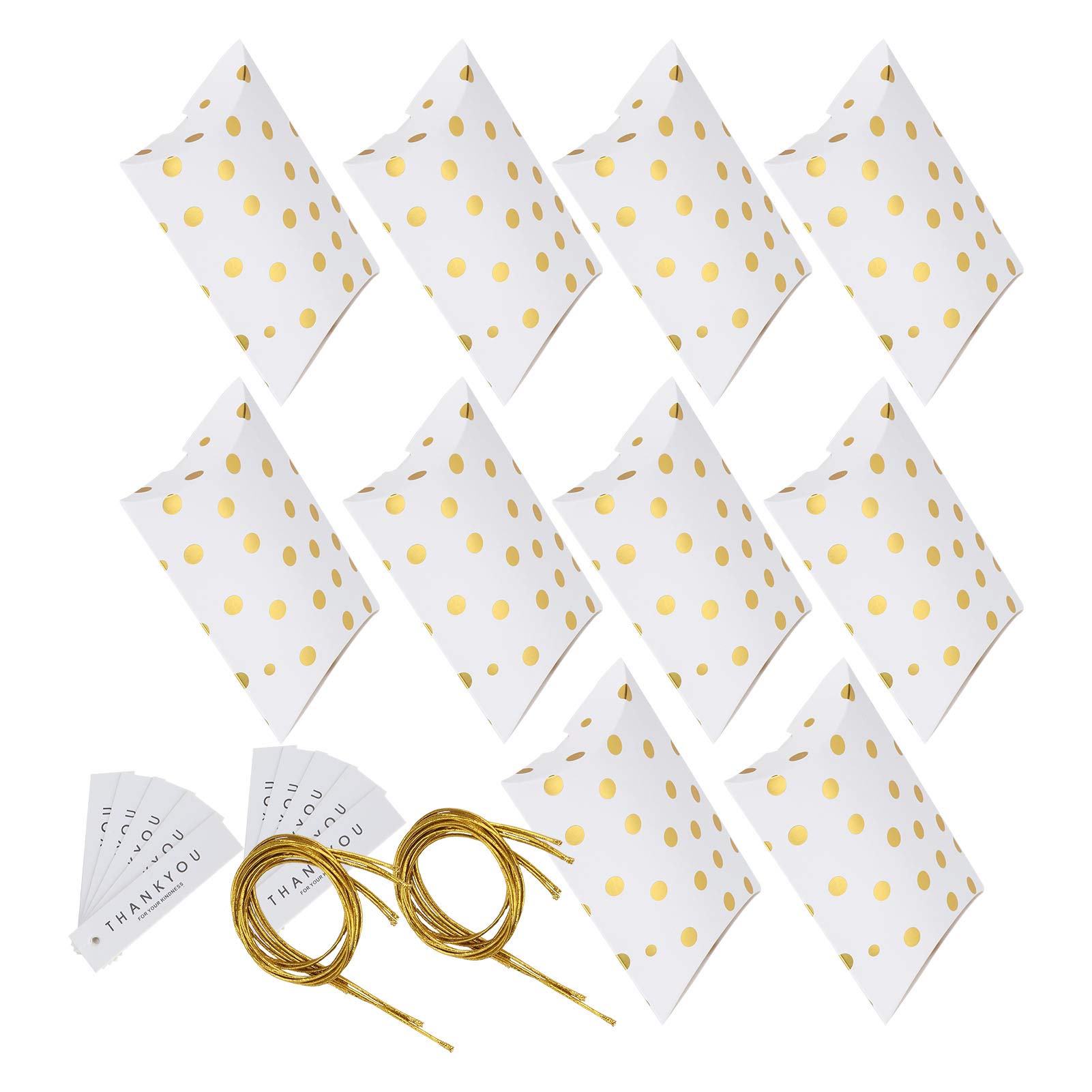 10-Piece Golden Dot Cookie Packaging Boxes for Baby Showers & Special Events - Elegant Gift Boxes for Cookies, Desserts & Party Favors