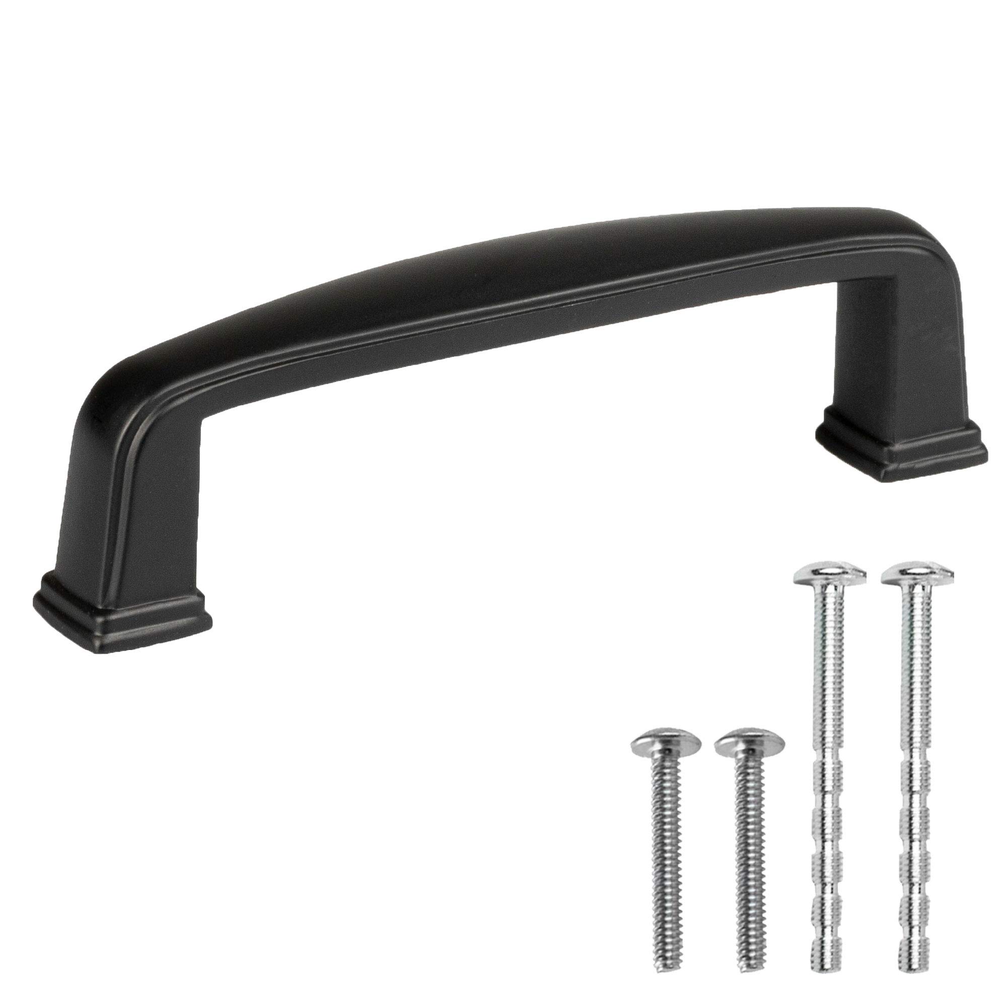 10 Pack Ilyapa 3 Inch Black Cabinet Pulls - Modern Kitchen Drawer Handles, Matte Black Cabinet Hardware with 3