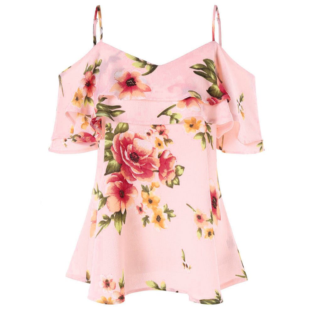 Women's Floral Print Sleeveless Tank Top Blouse - Summer Tunic Vest Shirt for Casual Wear, Beach Outfits & Office Attire