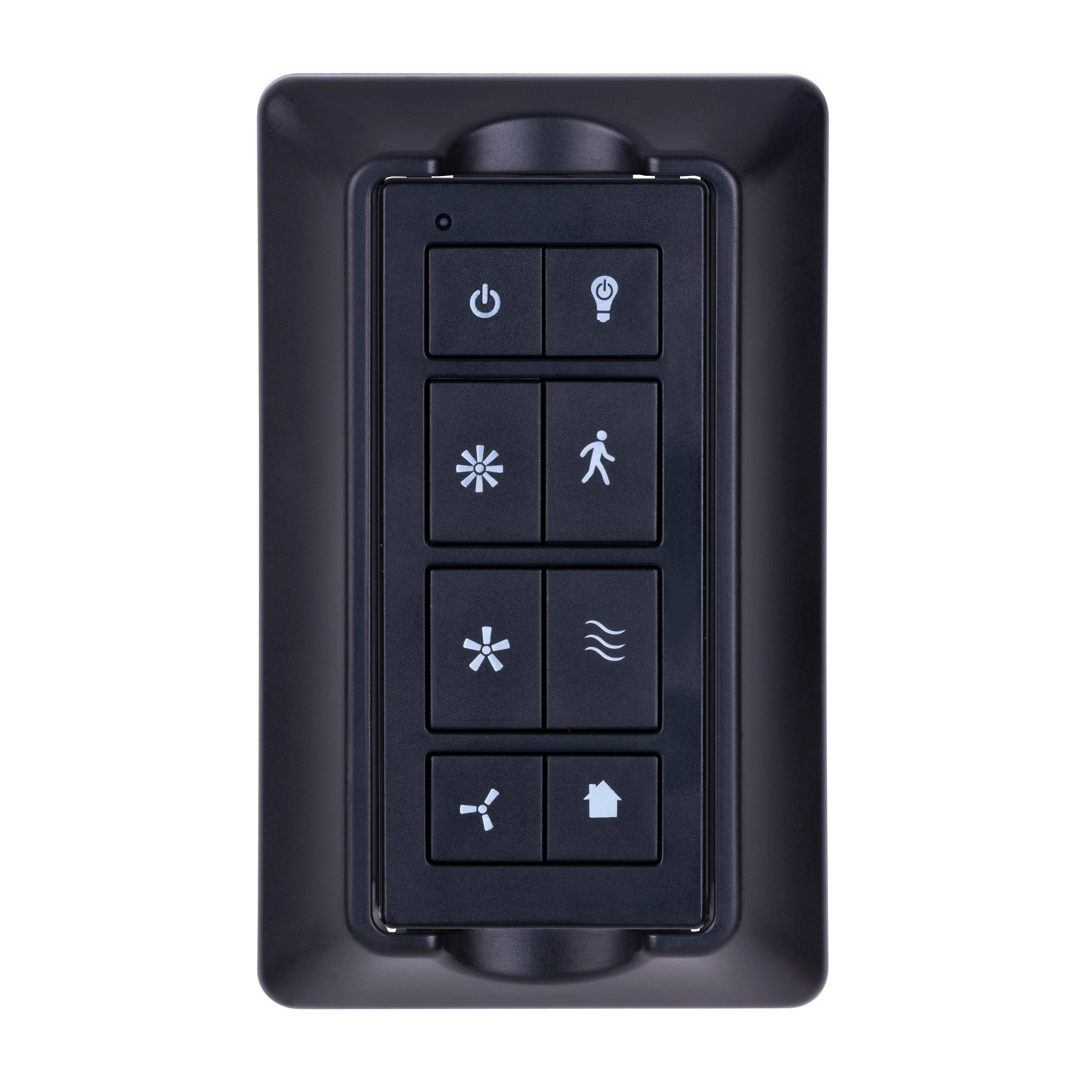 Universal Ceiling Fan Remote Control Kit with Wall Mount - Matte Black - Easy Installation for Living Room, Bedroom & Office
