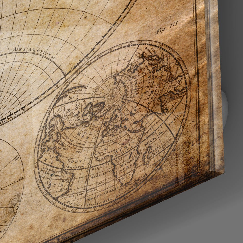 World Map Glass Wall Art - Elegant Decorative Piece for Home, Office & Gifts - Perfect for Living Room, Bedroom or Study Decor