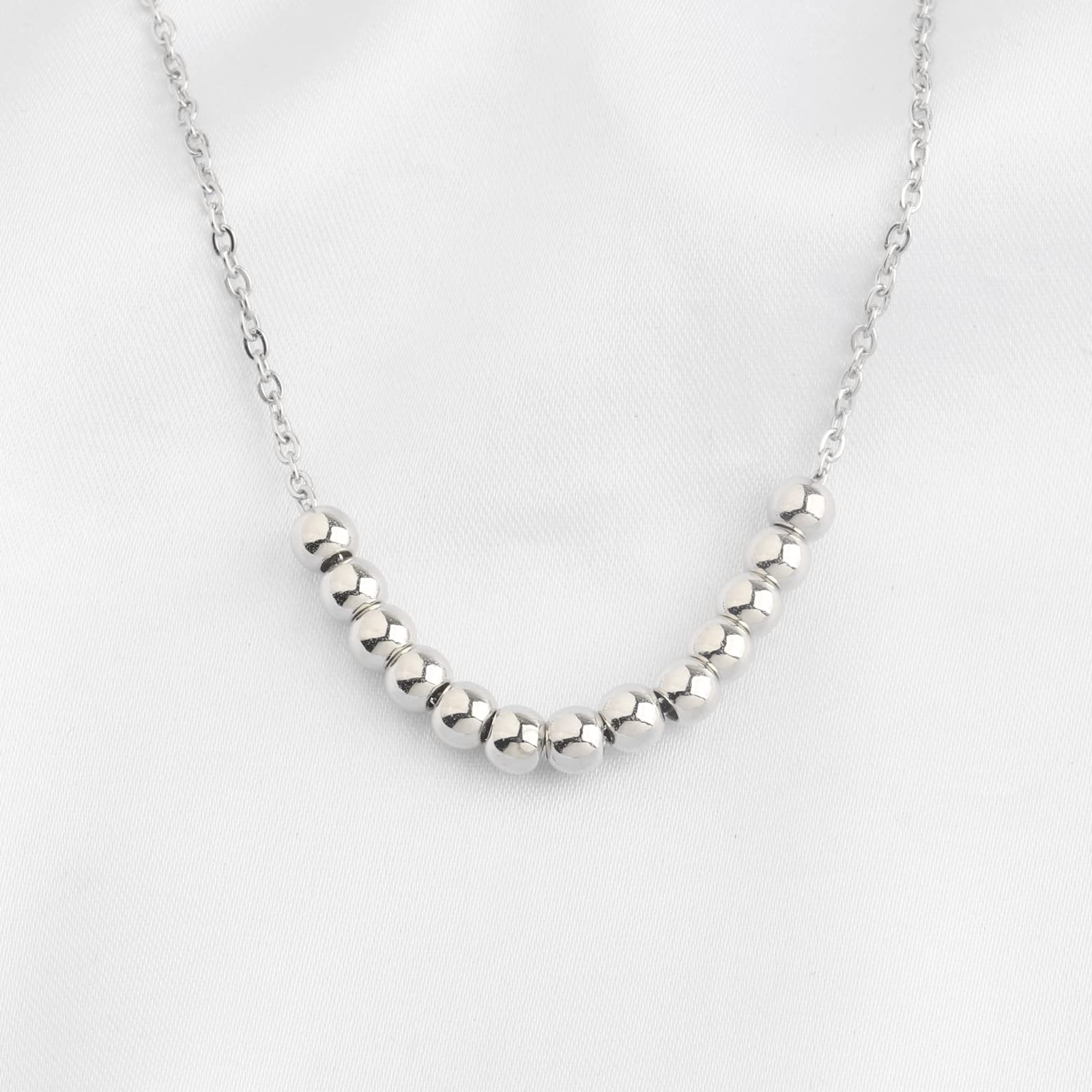 BNQL 13th Birthday Gifts for Girls - Sterling Silver 13 Beads Necklace for Teen Girls | 13 Year Old Birthday Jewelry Gift | Perfect for Sweet 16, Graduation & Special Occasions