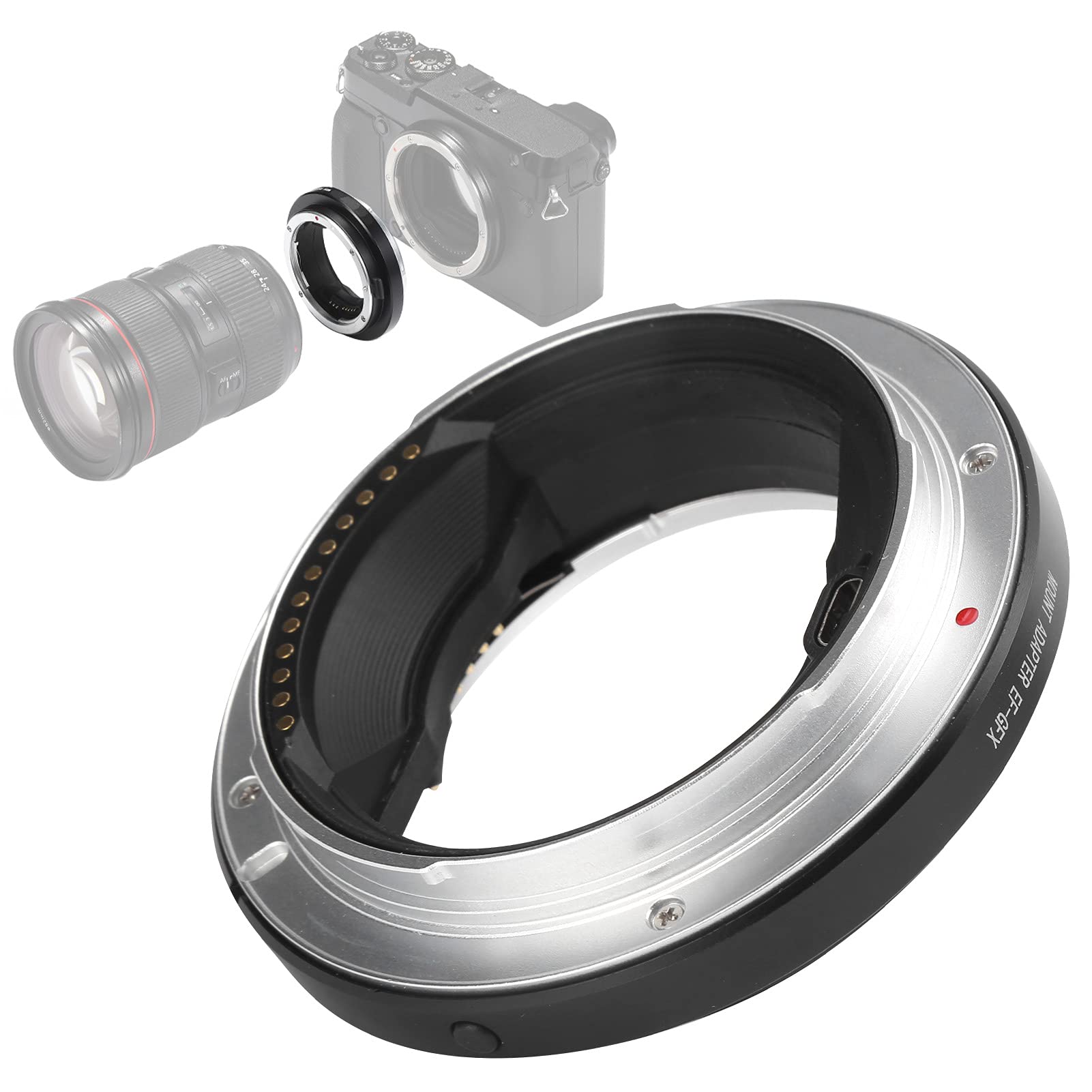 EF to GFX Auto Focus Adapter Ring - Compatible with Canon EF Lenses for Fujifilm GFX 50S/50R/100S/100 Medium Format Cameras - Perfect for Portrait, Landscape & Studio Photography