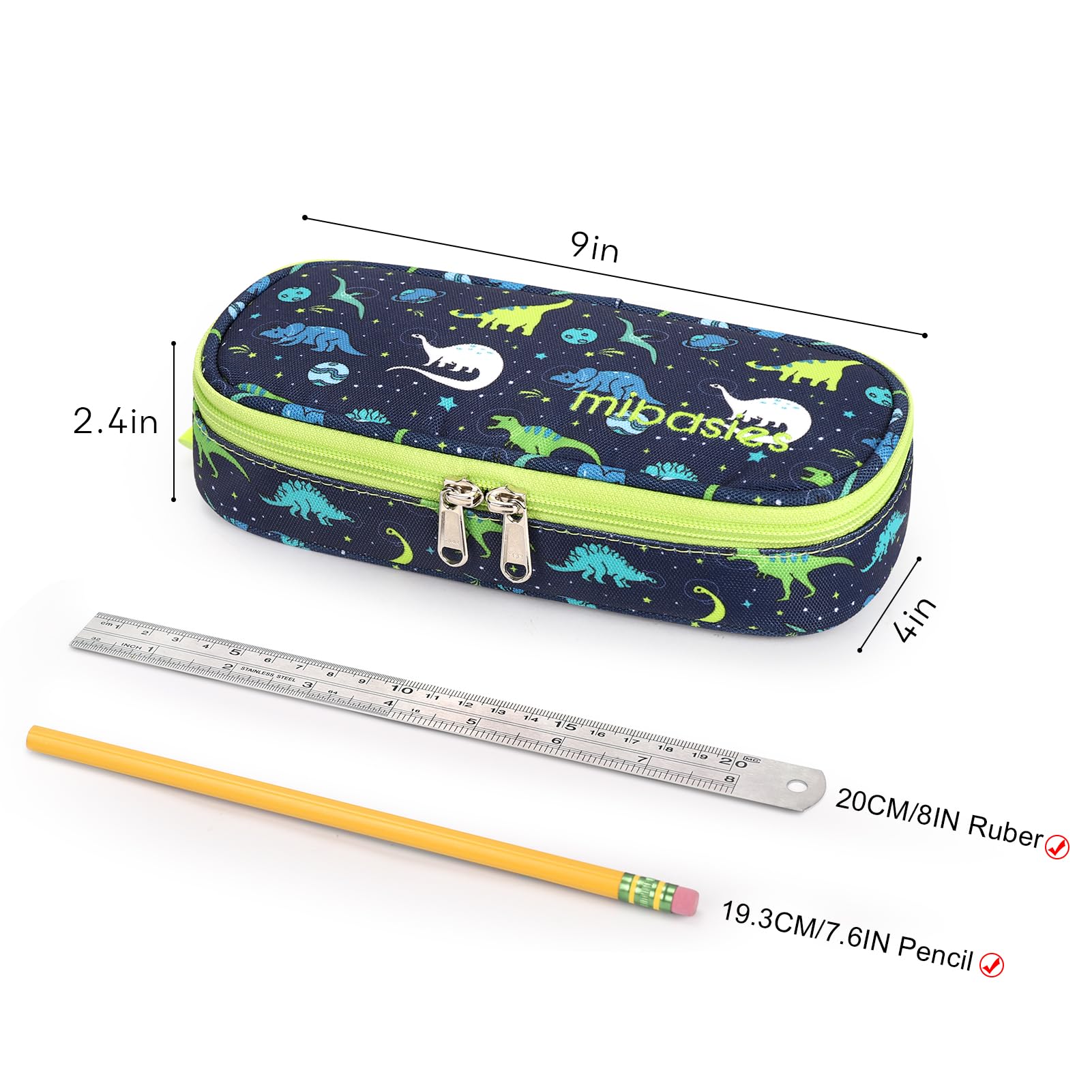 Dinosaur Pencil Case for Boys & Girls - Galaxy Print School Supplies Organizer | Perfect for Back to School, Classroom & Homework Organization