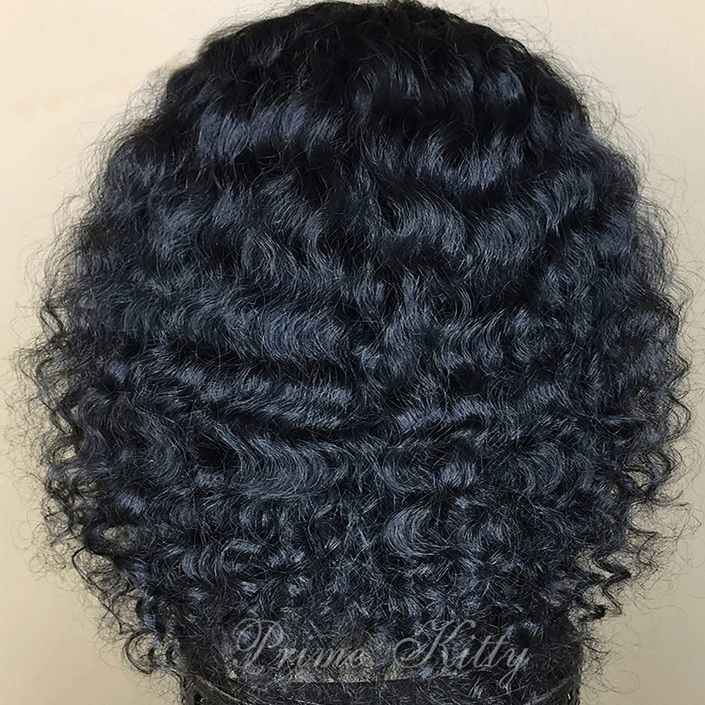 9A 2X4 U Part Wigs Human Hair for Black Women - Kinky Curly Brazilian Virgin Human Hair Wig with Baby Hair | 180% Density Glueless Wavy Wig (20 Inch, Natural Color) | Perfect for Daily Wear, Parties & Protective Styling