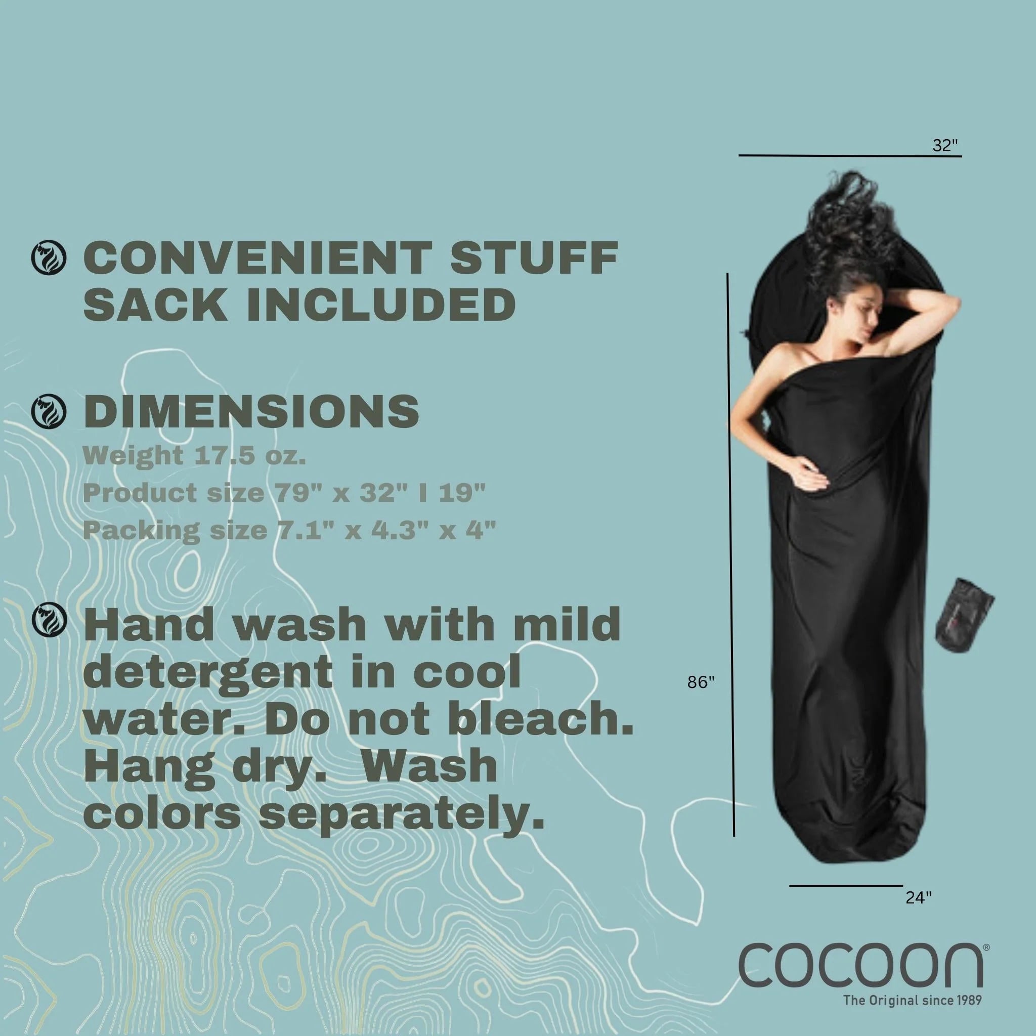 Ultra-Soft Merino Wool Mummy Sleeping Bag Liner - Lightweight & Temperature Regulating for Camping, Backpacking & Outdoor Adventures