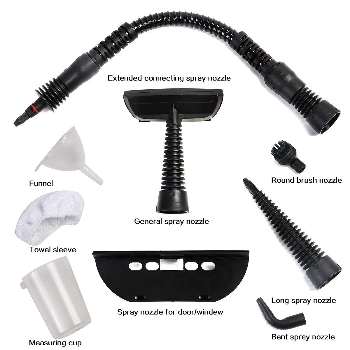 GOFLAME 1050W Handheld Steam Cleaner - Multi-Purpose Sanitizer & Steamer for Bathroom, Kitchen, Floors | Removes Stains, Grease & Bacteria | Portable Steam Iron for Clothes & Home Cleaning (Red) - Perfect for Deep Cleaning, Disinfecting & Sanitizing Surfaces in Homes, Offices & Cars