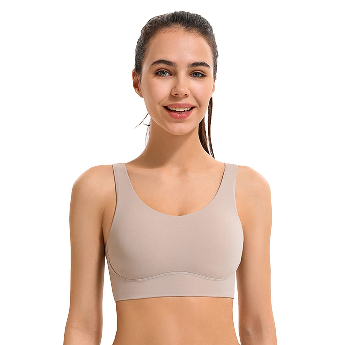 Lukitty Women's Criss Cross Sports Bra - Yoga Workout Tank Top - Breathable Activewear for Running, Gym & Fitness Training
