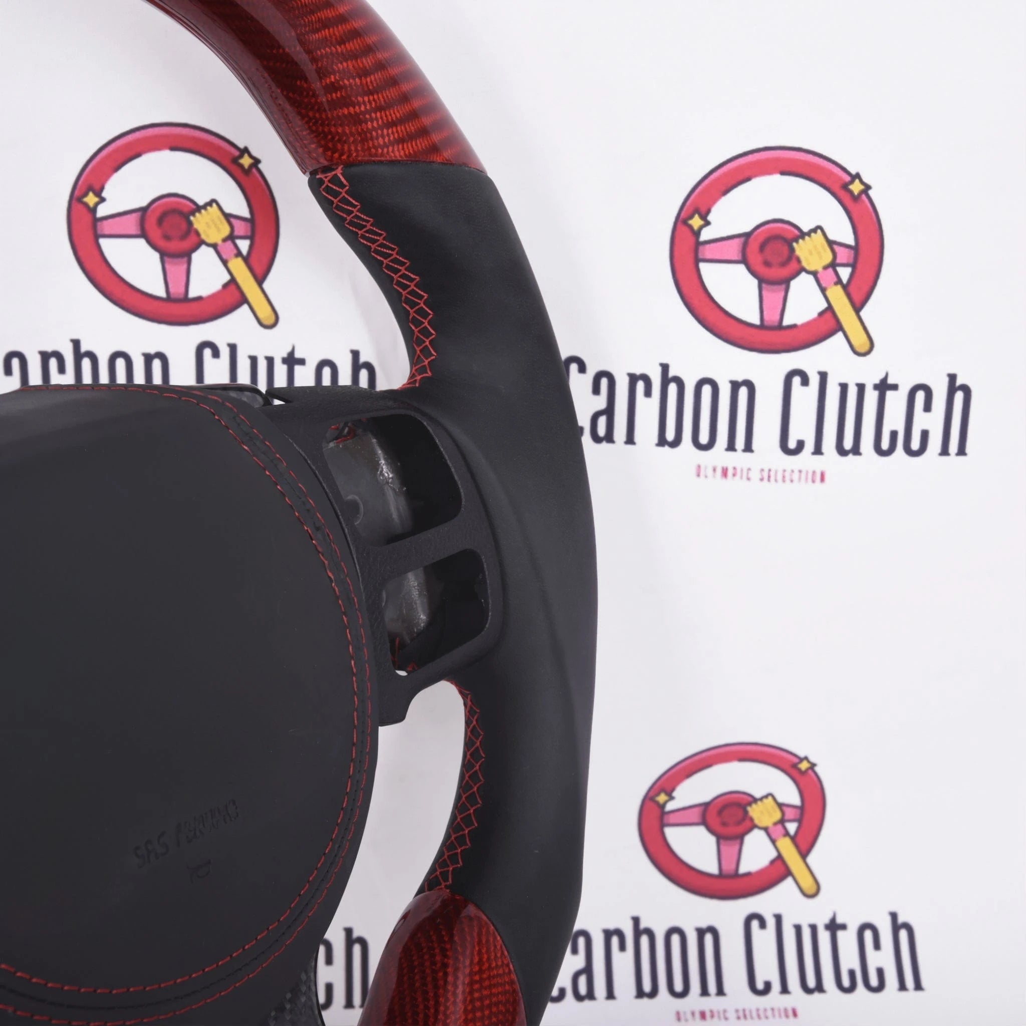 Custom Carbon Fiber Steering Wheel for Lexus RC 350F & IS300 - Lightweight Racing Style with Red Stitching - Perfect for Track Days & Performance Driving