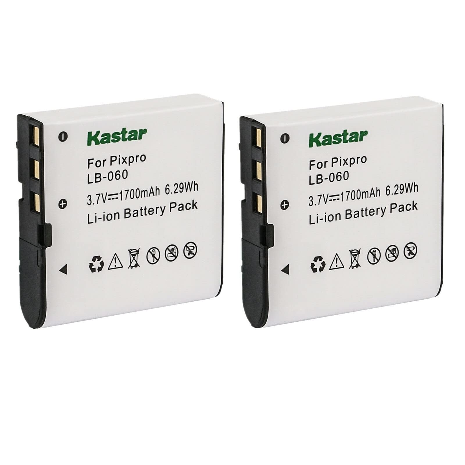 Kastar 2X Replacement Battery for VJIANGER 4K WiFi Digital Camera & 1080P Camcorder - Compatible with Vlogging, Travel Photography, YouTube Recording & Outdoor Shooting