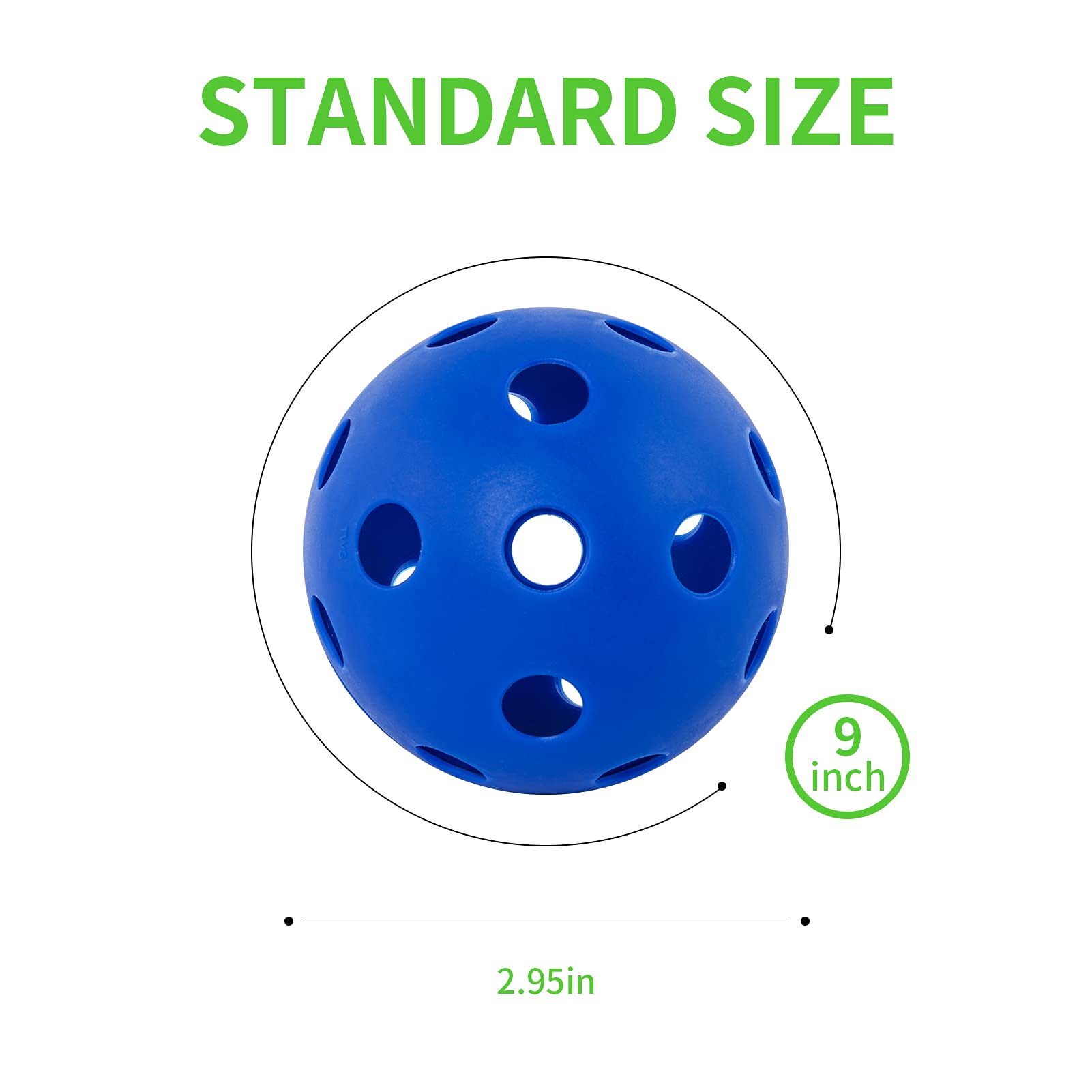 GKK 12 Pack Plastic Baseballs - 9 Inch Soft Practice Balls for Baseball Training, Hitting Drills, Pickleball & Batting Practice | Lightweight Indoor/Outdoor Use for Kids, Youth & Adults | Perfect for Backyard, Cage Training & Team Practice