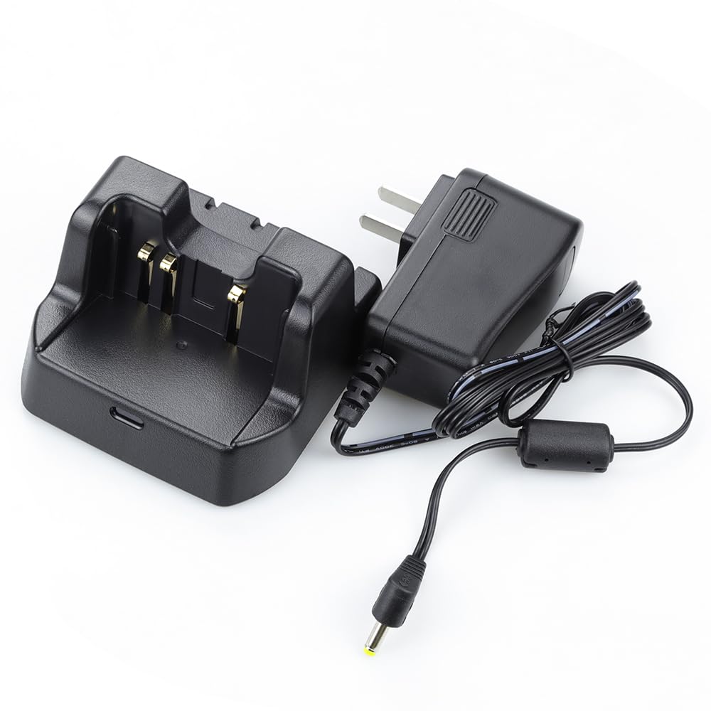 Yaesu FT-270R FT-60R Vertex Standard VX160 VX420 Desktop Battery Charger for FNB-V83 FNB-V94 FNB-V106 NI-MH Batteries - Perfect for Ham Radio, Emergency Communication & Field Operations