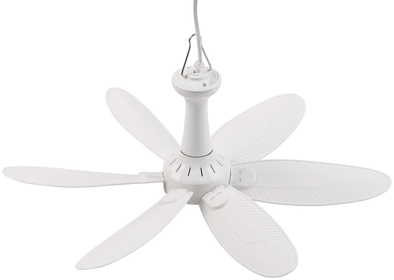Sichler Home Appliances Ceiling Fan - 6-Blade Mobile Ceiling Fan with Timer, Clothes Hanger, 43cm, 7W (Plug-in, Travel) - Perfect for Bedroom, Living Room, and Outdoor Use