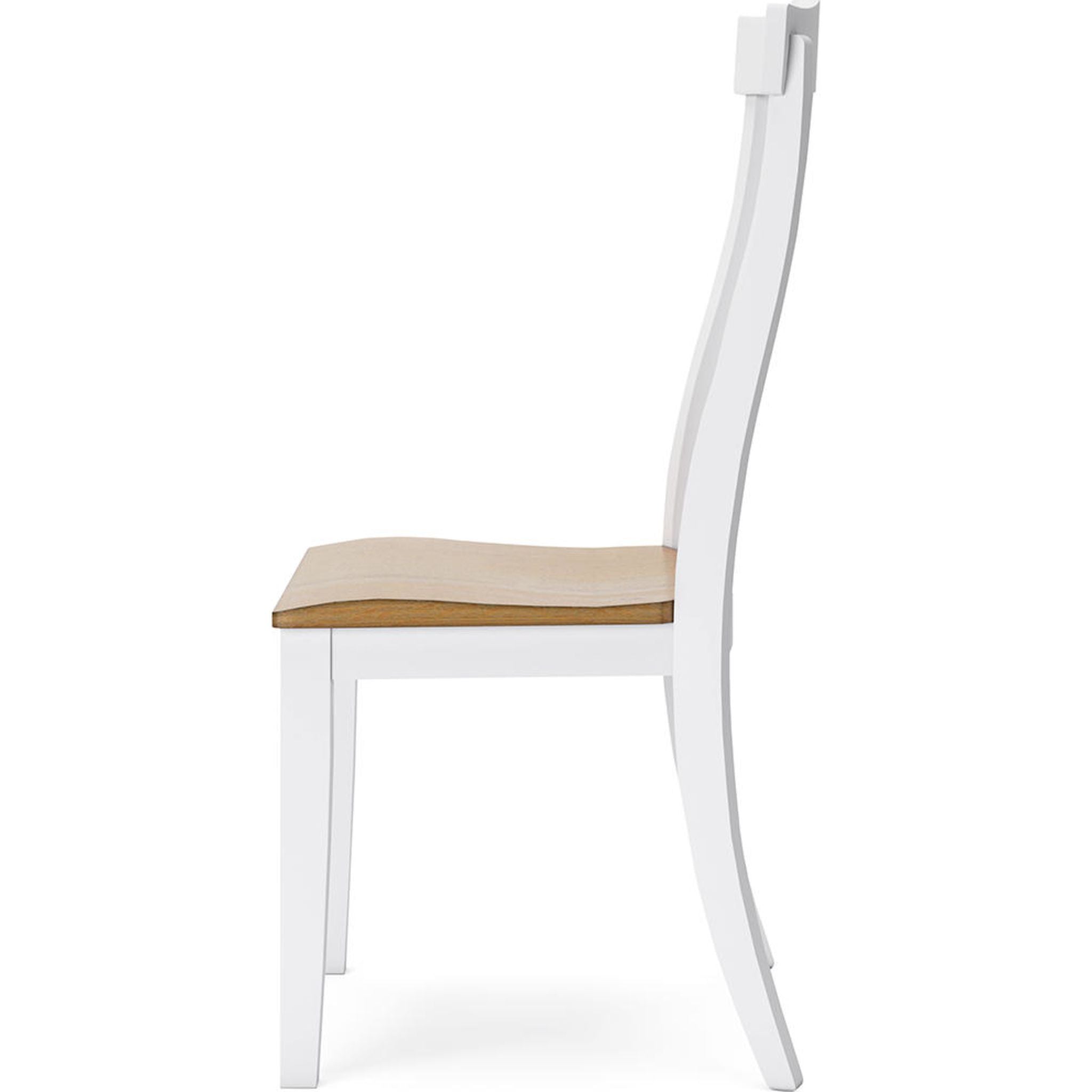 Ashbryn Modern Dining Chair - White & Natural Wood Finish (D844-01) - Perfect for Kitchen, Dining Room, and Breakfast Nook