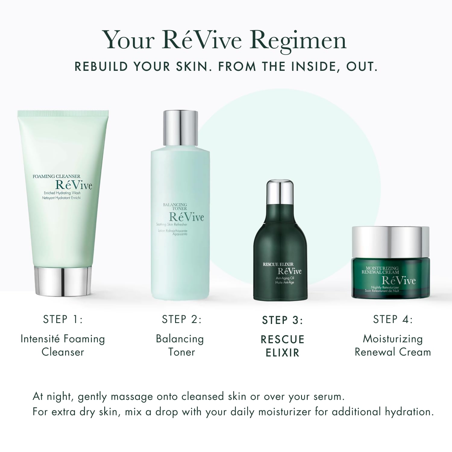 RéVive Anti Aging Face Oil - Overnight Rescue Elixir Moisturizer with Murumuru Butter & Bio-Renewal Peptides - Reduces Wrinkles & Improves Skin Barrier - 30ml for Plump, Smooth Skin - Perfect for Nighttime Skincare Routine & Dry Skin Treatment