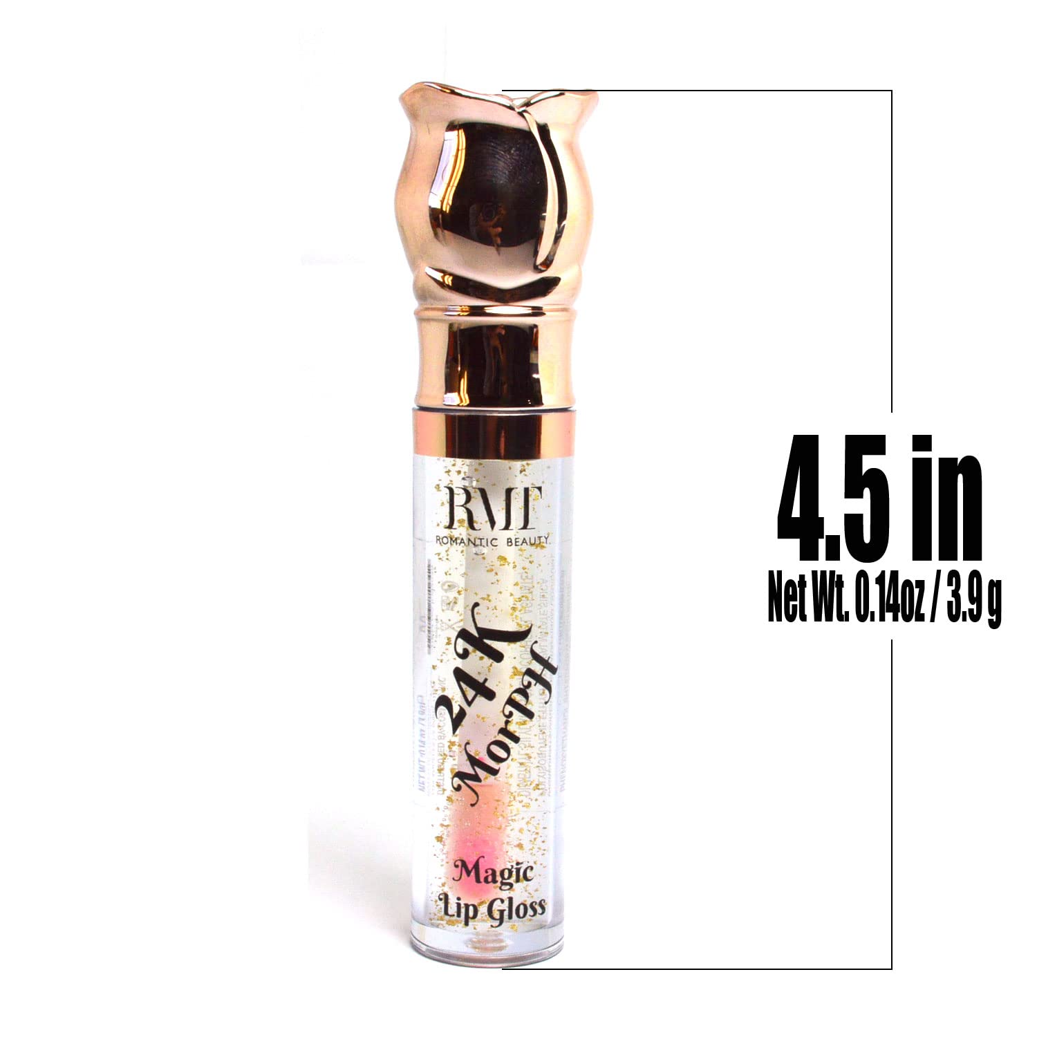 24K Gold Morph Magic Lip Gloss - Vitamin Enriched, Mineral Oil Free Lip Gloss with Free Zipper Bag | Full Size Plumping Lip Gloss for Date Night, Parties & Special Occasions