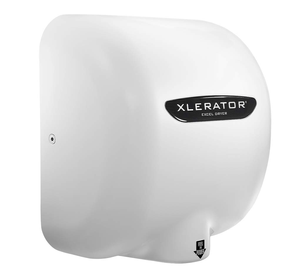 XLERATOR XL-WX High-Speed Automatic Hand Dryer - White Cover, 1.1 Noise Reduction Nozzle, 5.5A, 277V - Ideal for Restrooms, Hotels, and Commercial Spaces