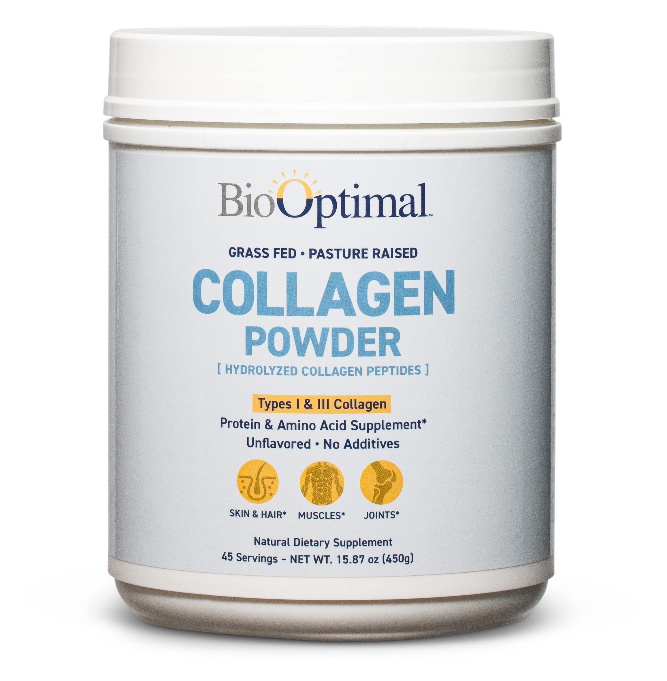 Grass-Fed Collagen Peptides Powder - Hydrolyzed Protein Supplement for Skin, Hair & Nail Health - Non-GMO, Sugar-Free Daily Collagen Boost for Men & Women (45 Servings) - Perfect for Smoothies, Coffee & Post-Workout Recovery