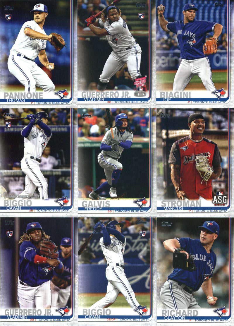 2019 Topps Update Baseball Toronto Blue Jays Team Set - 13 Cards Featuring Vladimir Guerrero Jr. & Rising Stars | MLB Collectibles for Fans & Trading Card Enthusiasts | Perfect for Display, Trading, and Memorabilia Collections