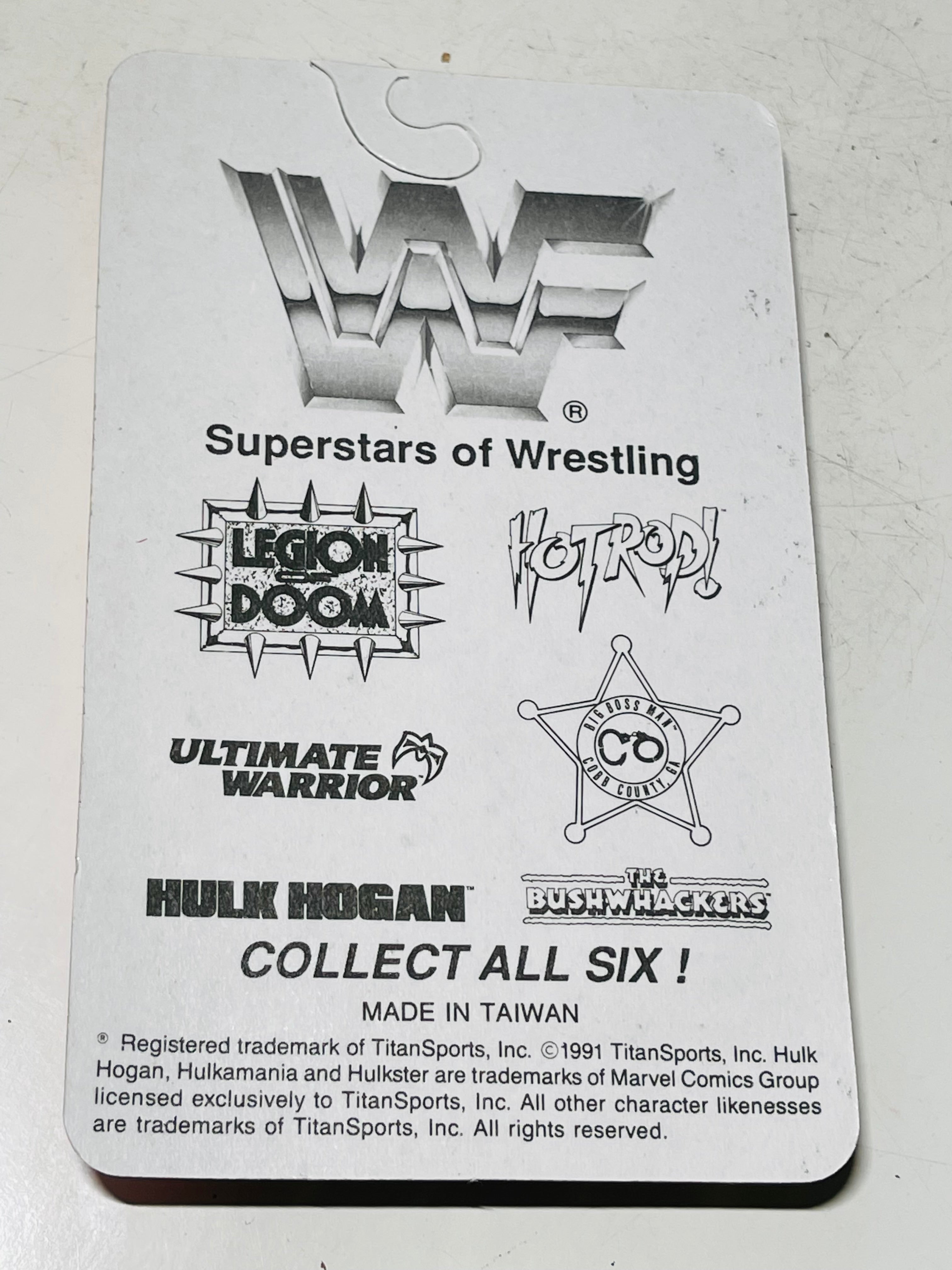 Hulk Hogan 1991 Rare Wrestling Collectible Pin in Original Package - Perfect for Wrestling Fans, Collectors & Memorabilia Displays